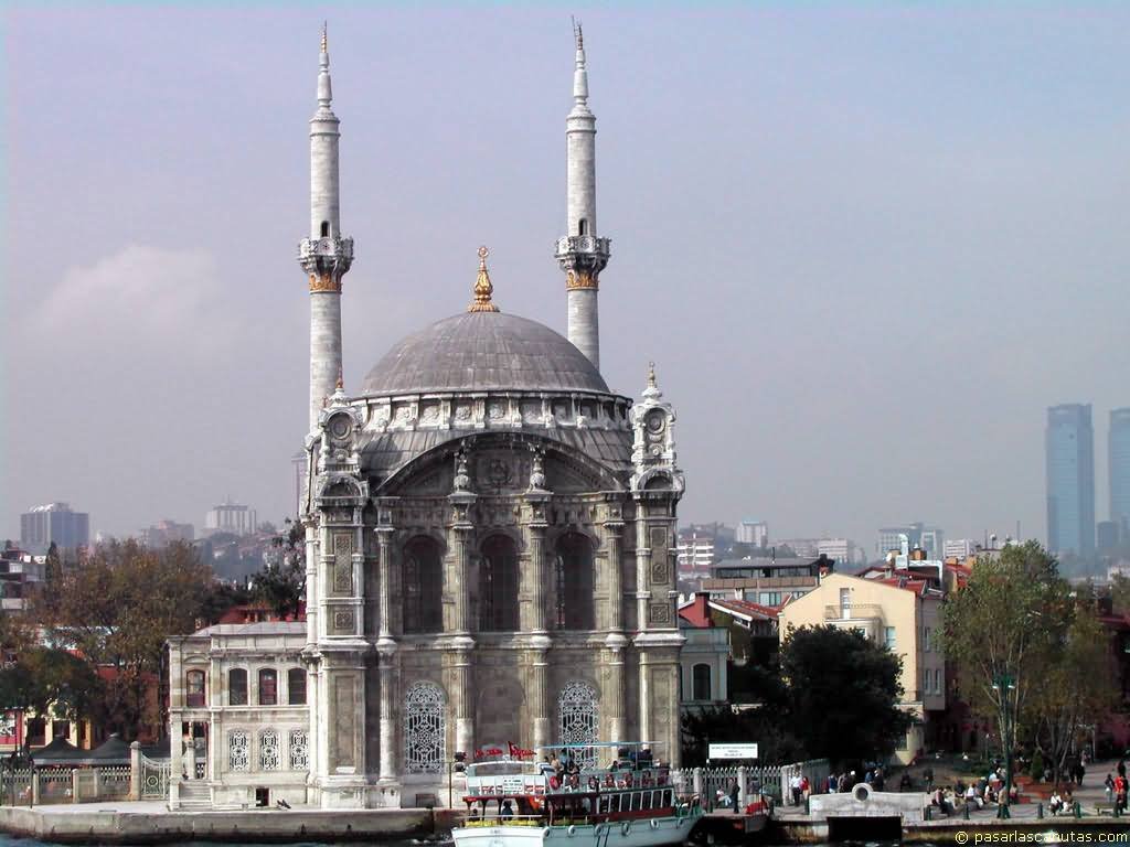 Back View Of The Ortakoy Mosque In Istanbul
