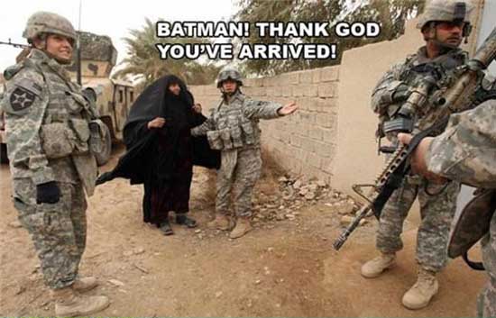 Batman Thank God You Have Arrived Funny Army Meme Picture