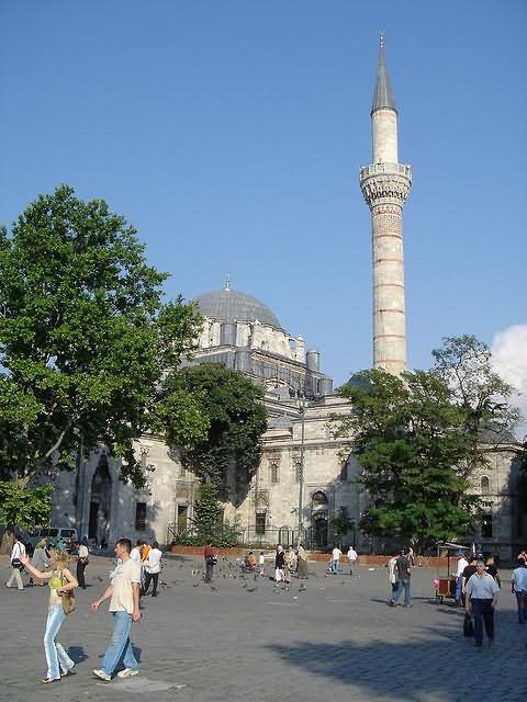 Bayezid II Mosque On One Side Of The Beyazit Square