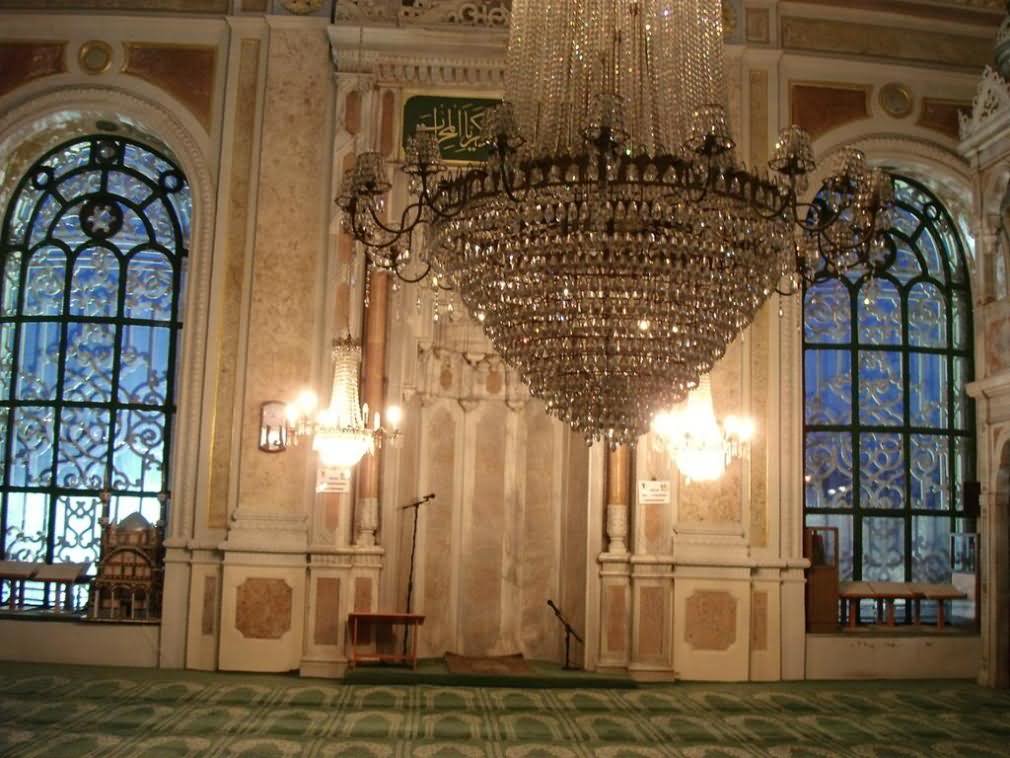 Beautiful Chandelier Inside The Ortakoy Mosque