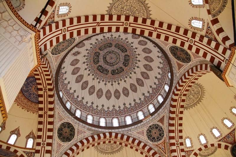 Beautiful Dome Inside The Sehzade Mosque