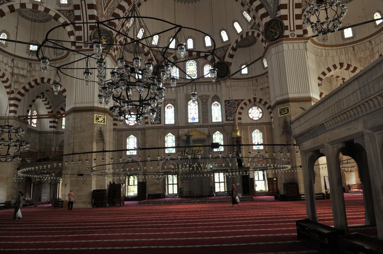 Beautiful Hall Inside The Sehzade Mosque