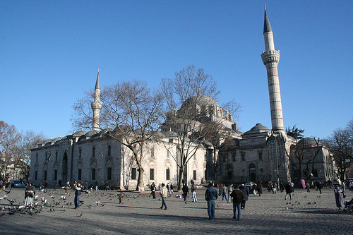 Beyazıt Mosque On One Side Of The Beyazit Square