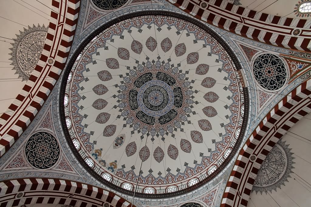 Ceiling Inside The Sehzade Mosque, Istanbul