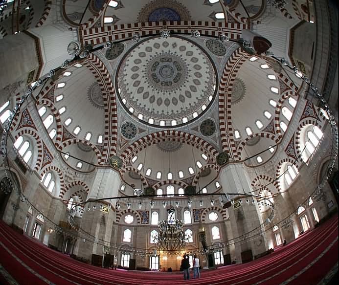 Central Dome Of The Sehzade Mosque Inside Picture