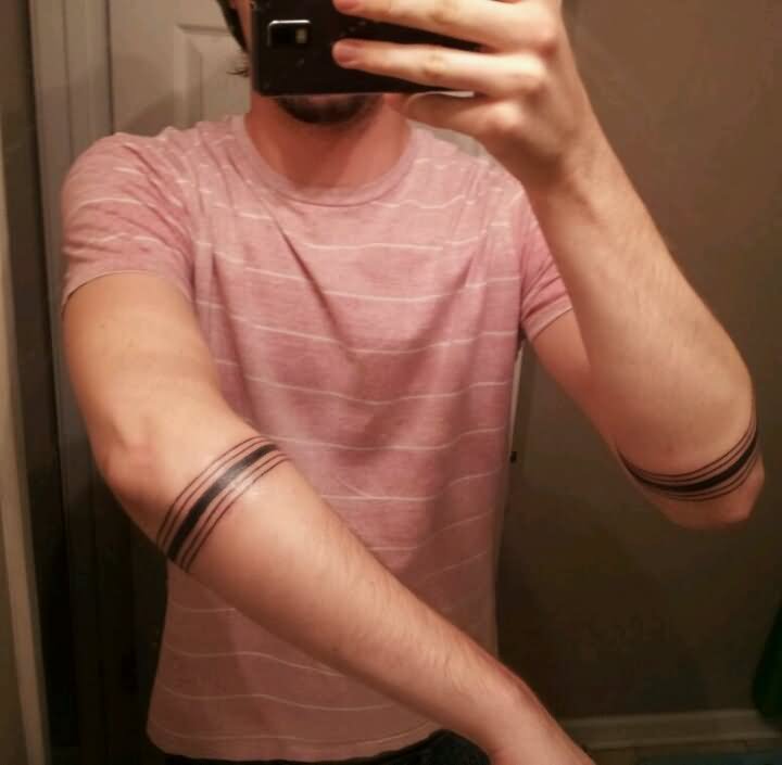 Forearm Band Tattoos For Men