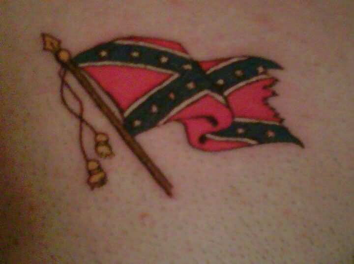 Cool Rebel Flag Tattoo Design