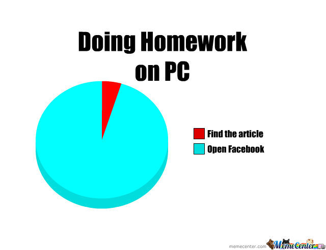 Doing Homework On PC Funny Meme Picture