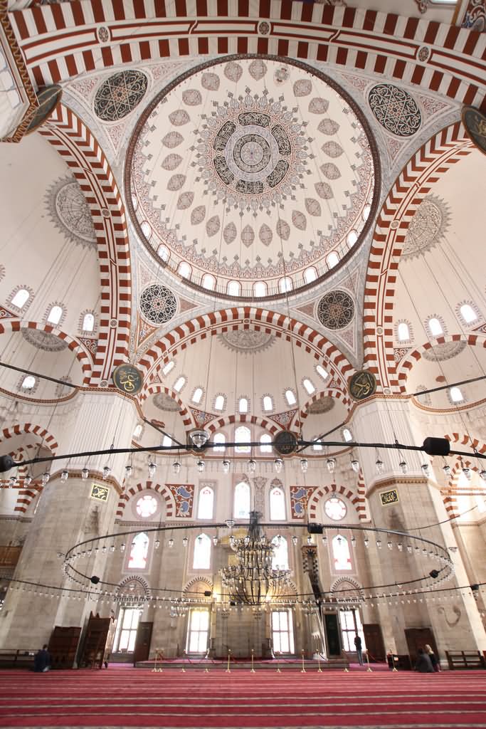 Dome Inside The Sehzade Mosque In Istanbul