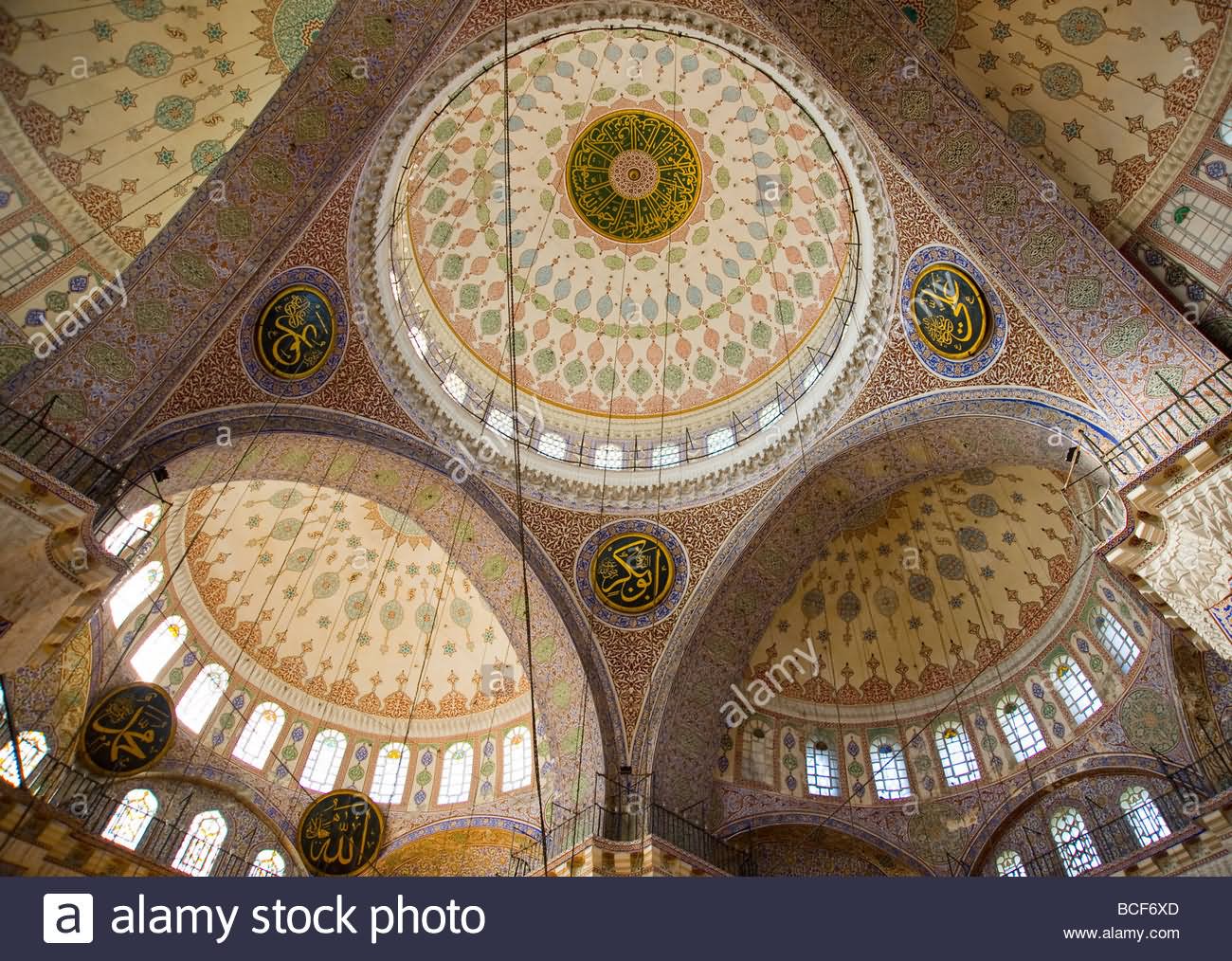 Domes Inside The Yeni Cami Mosque In Istanbul