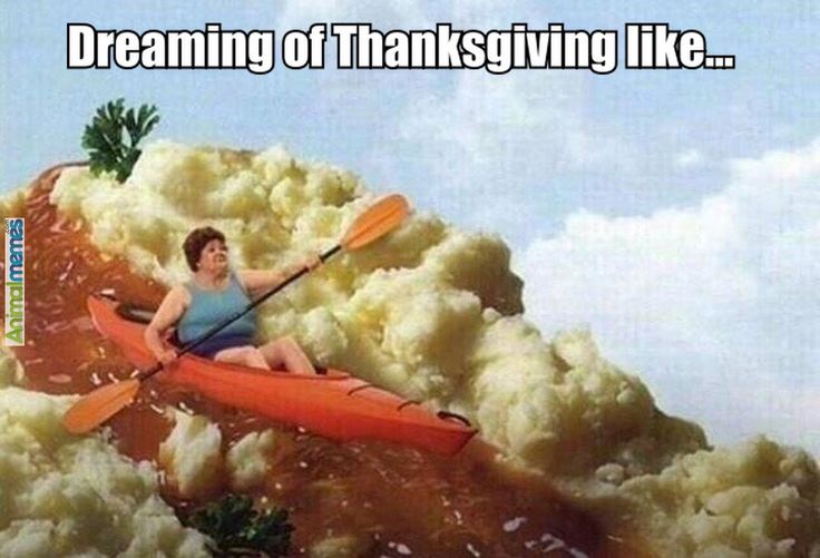 Dreaming Of Thanksgiving Like Funny Canoeing Meme Picture