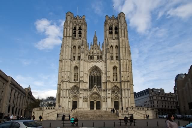 Front Of The Cathedral of St. Michael and St. Gudula