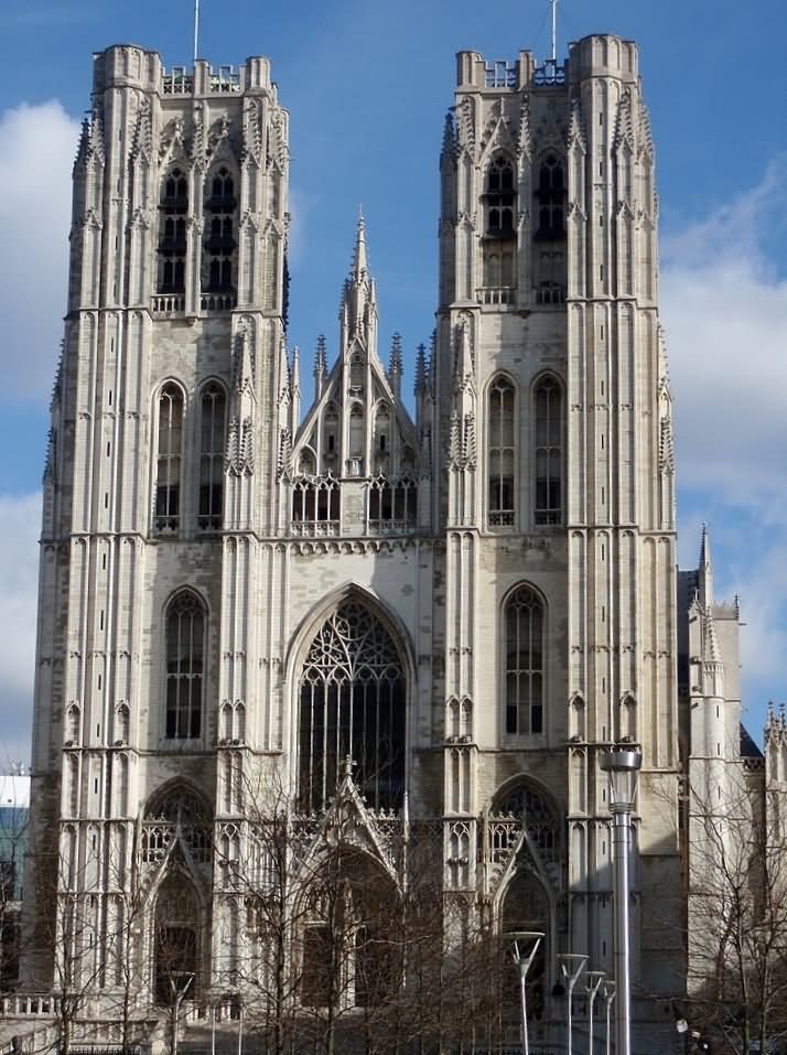 Front Photo Of The Cathedral of St. Michael and St. Gudula