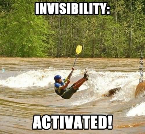Funny Invisibility Canoeing Meme Picture