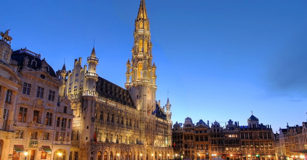Grand Place In Brussels Night Picture