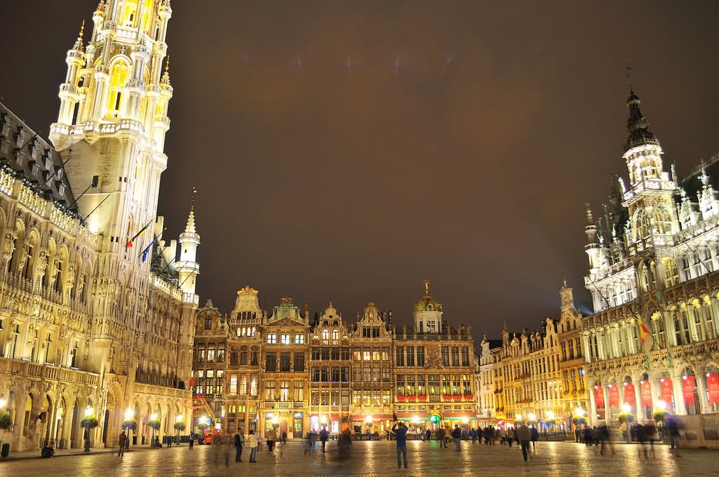 Grand Place Of Brussels At Night