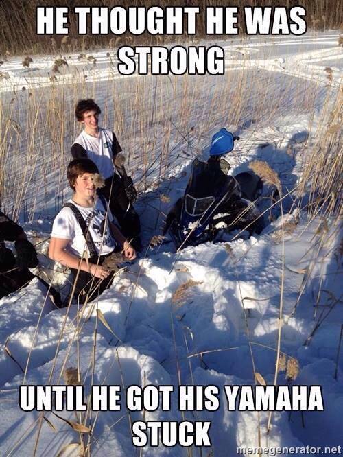 He Thought He Was Strong Funny Sled Meme Picture