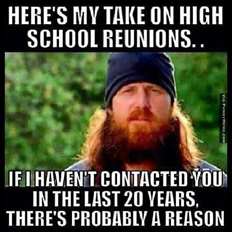 Here's My Take On High School Reunions Funny High Meme Image