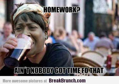 Homework Ain't Nobody Got Time Fo That Funny Meme Image