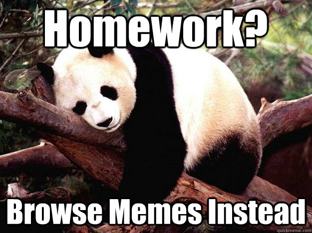 Homework Browse Memes Instead Funny Picture