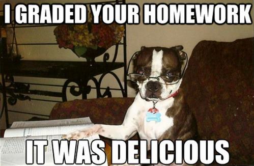 I Graded Your Homework It Was Delicious Funny Homework Meme Image
