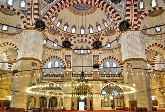 Incredible Architecture Of The Sehzade Mosque Interior View