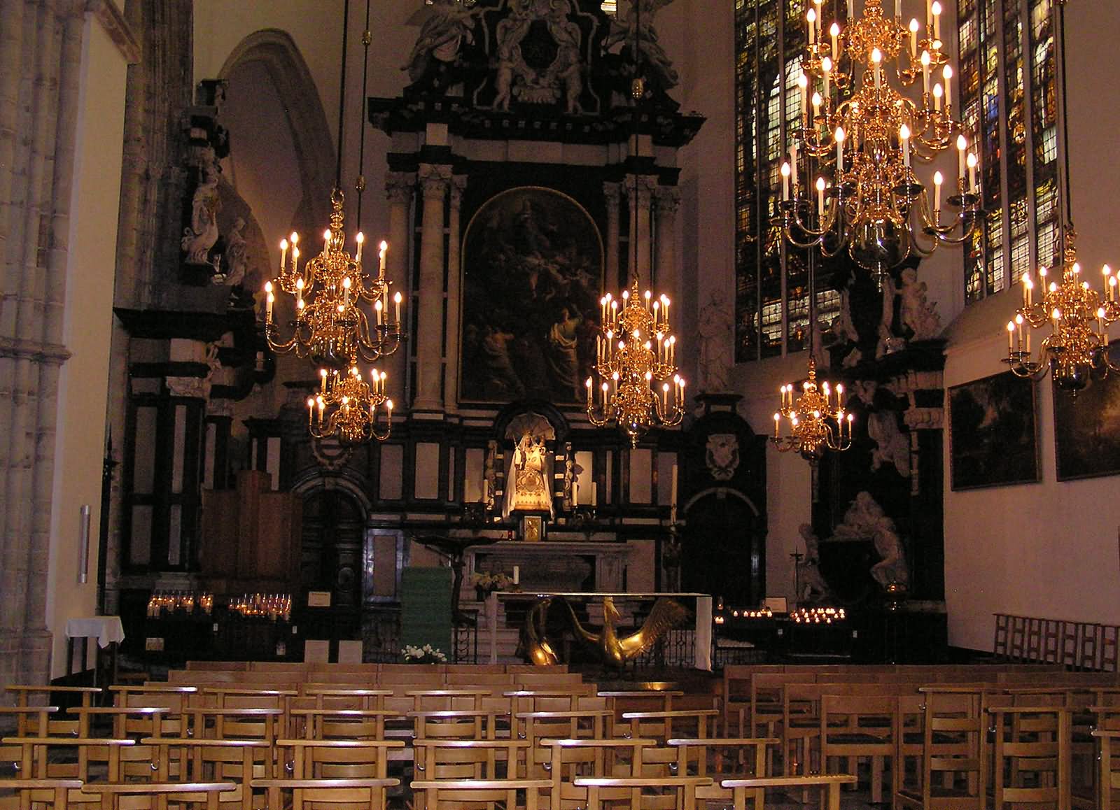 Inside Picture Of The Cathedral of St. Michael and St. Gudula