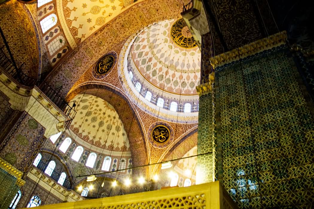 Inside The Yeni Cami Mosque In Turkey