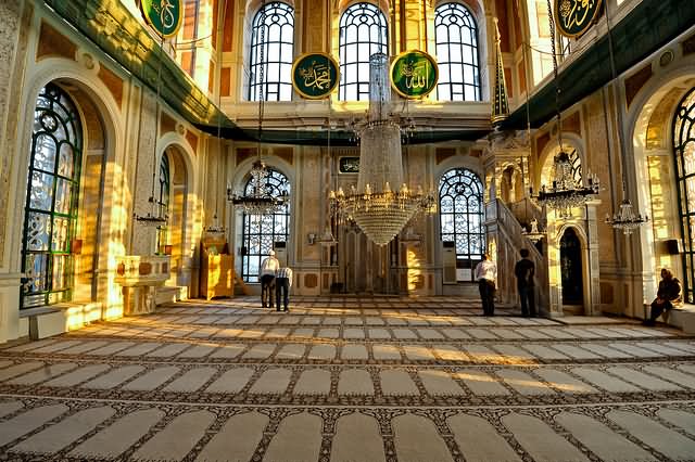 Inside View Of The Ortakoy Mosque In Istanbul