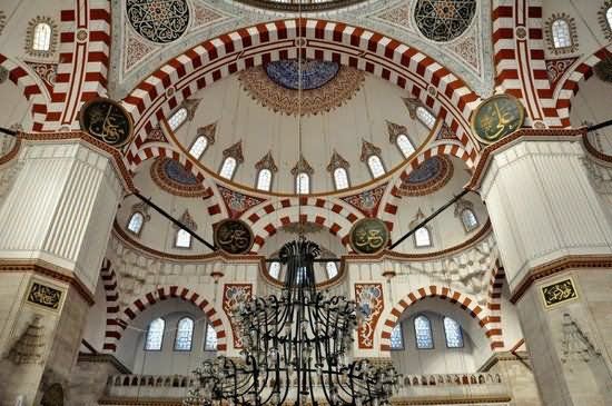 Inside View Of The Sehzade Mosque