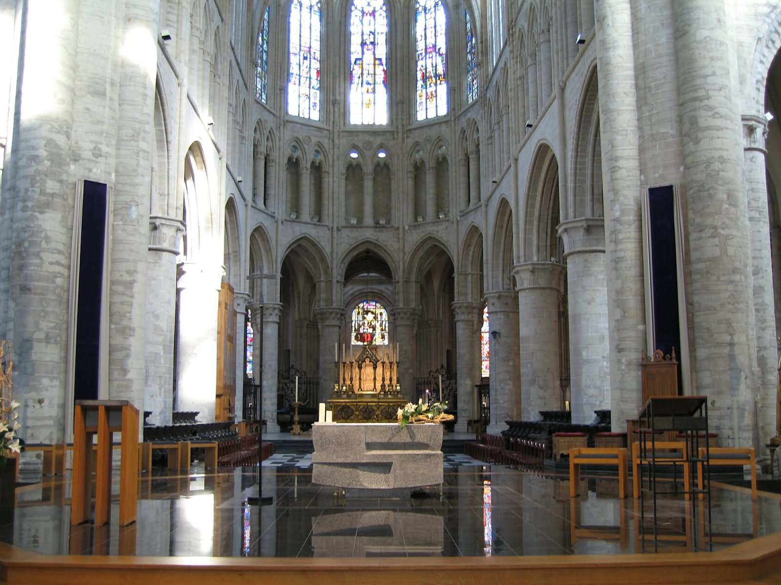 Interior Choir Of The Cathedral of St. Michael and St. Gudula