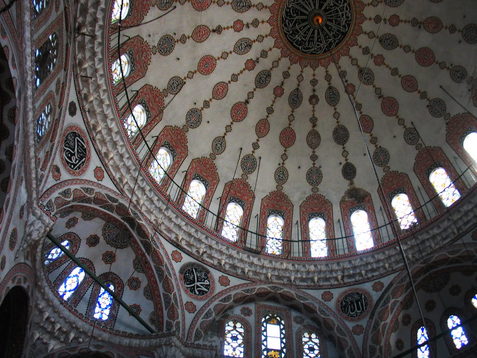 Interior Dome Of The Ortakoy Mosque In Istanbul