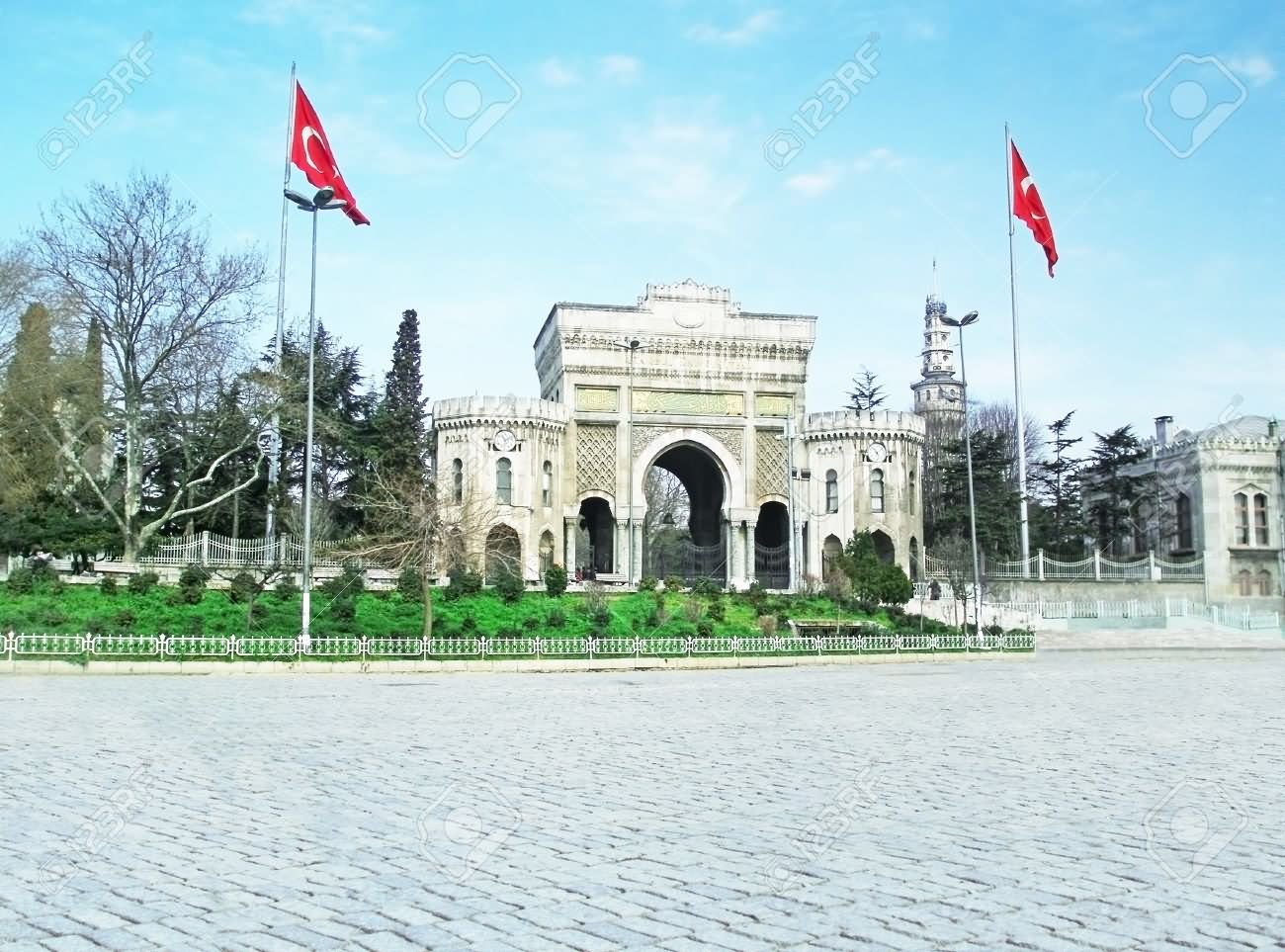 Istanbul University Entrance Gate At The Beyazit Square