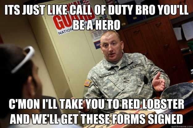 It's Just Like Call Of Duty Bro You Will Be A Hero Funny Army Meme Image
