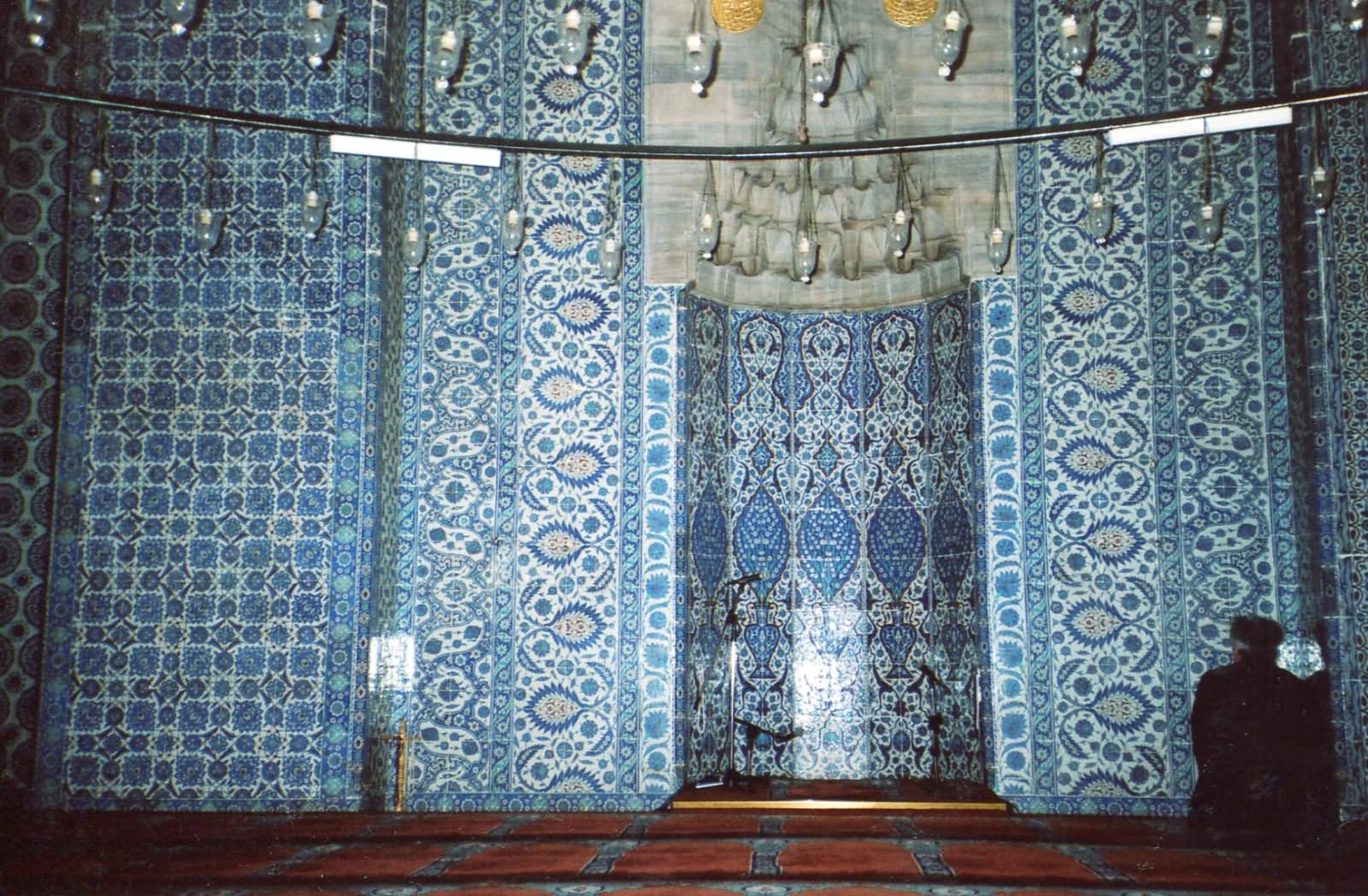 Iznik Tiles Inside The Rustem Pasha Mosque In Istanbul