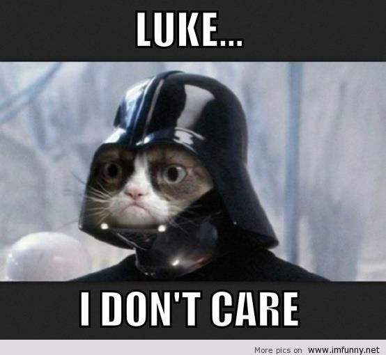 Luke I Don't Care Funny Cool Meme Picture