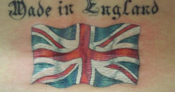 Made In England - UK Flag Tattoo Design