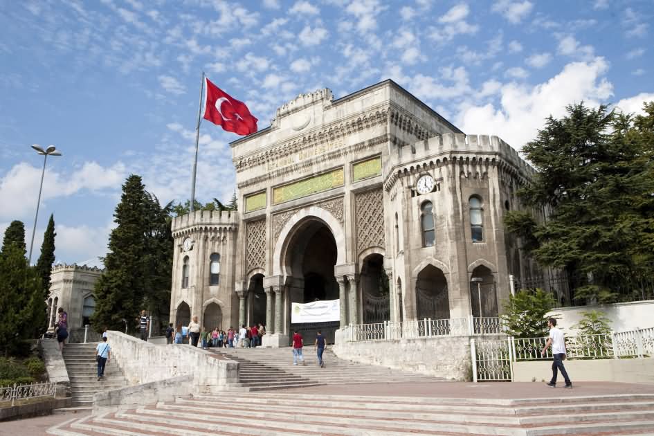 Main Entrance Gate Of The Istanbul University At Beyazit Square