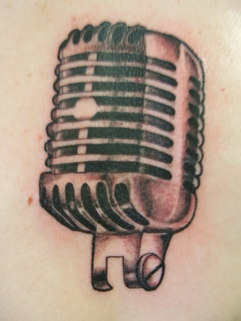 Microphone Tattoo by Thelittlered