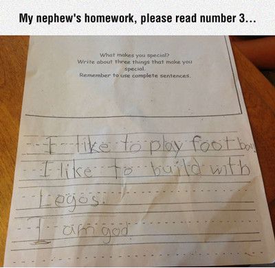 My Nephew's Homework Please Read Number 3 Funny Homework Meme Image