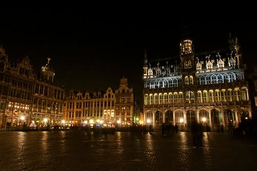 Night Picture Of The Grand Place In Brussels