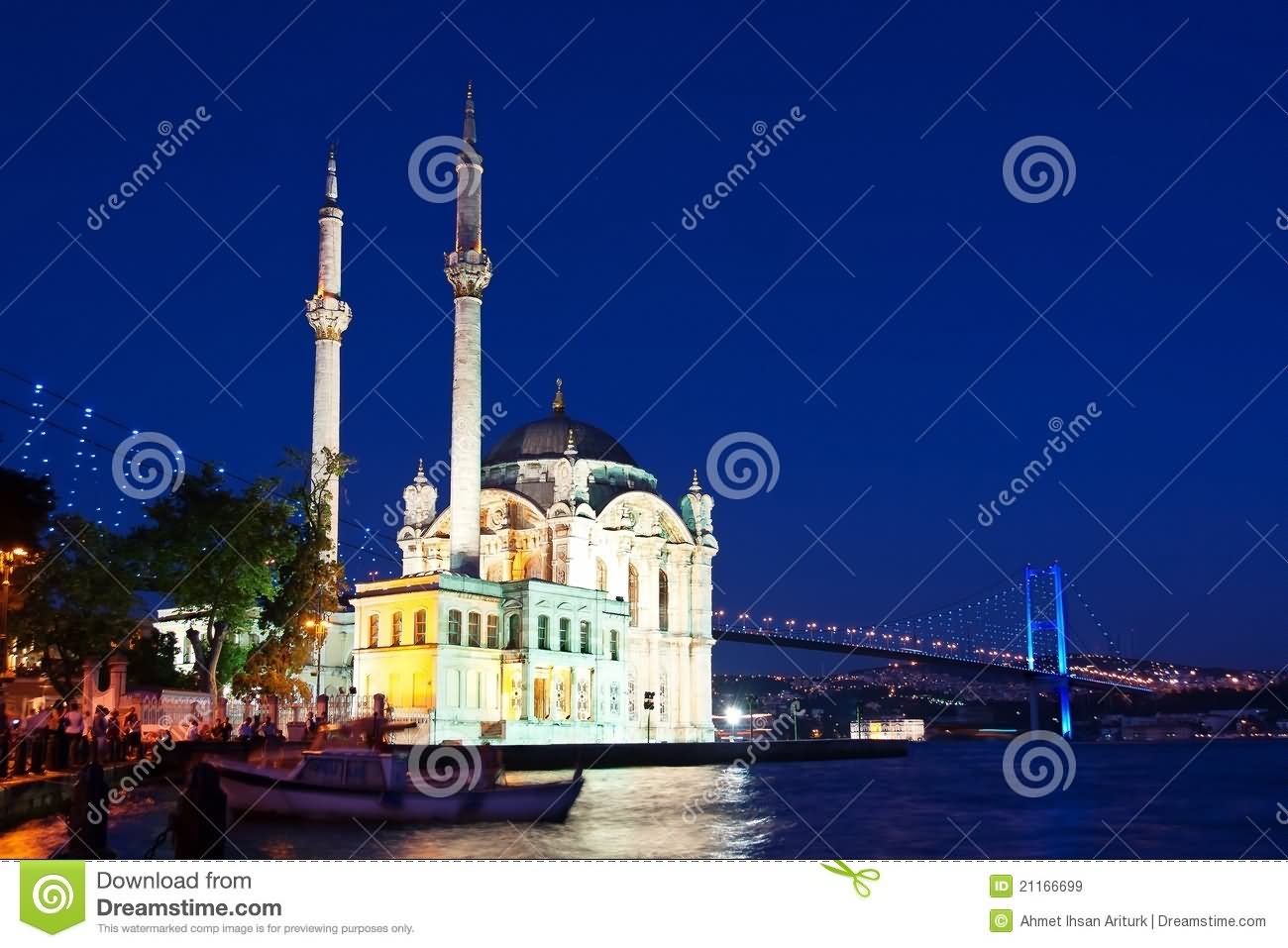 Ortakoy Mosque At Night