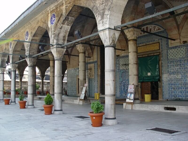 Portico Of The Rustem Pasha Mosque In Istanbul