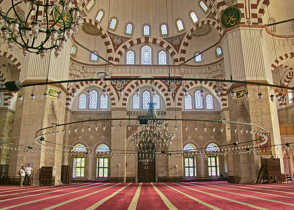 Prayer Hall Inside The Sehzade Mosque