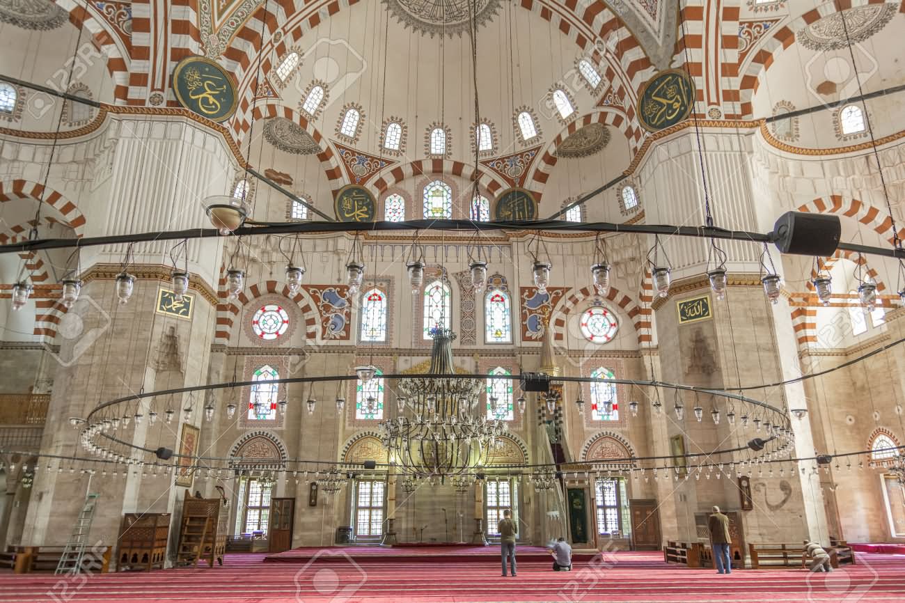 Prayer Hall Inside The Sehzade Mosque
