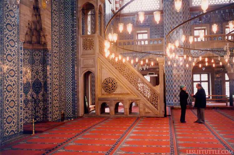Prayer Hall Of The Rustem Pasha Mosque Interior view Image