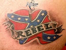 Rebel Flag With Rebel Banner Tattoo Design By Enoki Soju