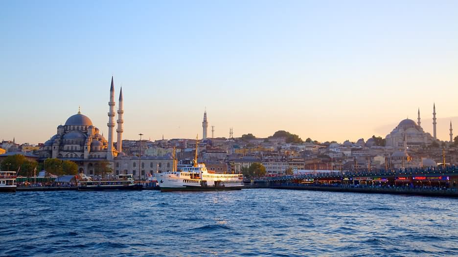 Rustem Pasha Mosque View Across The Bosphorus River