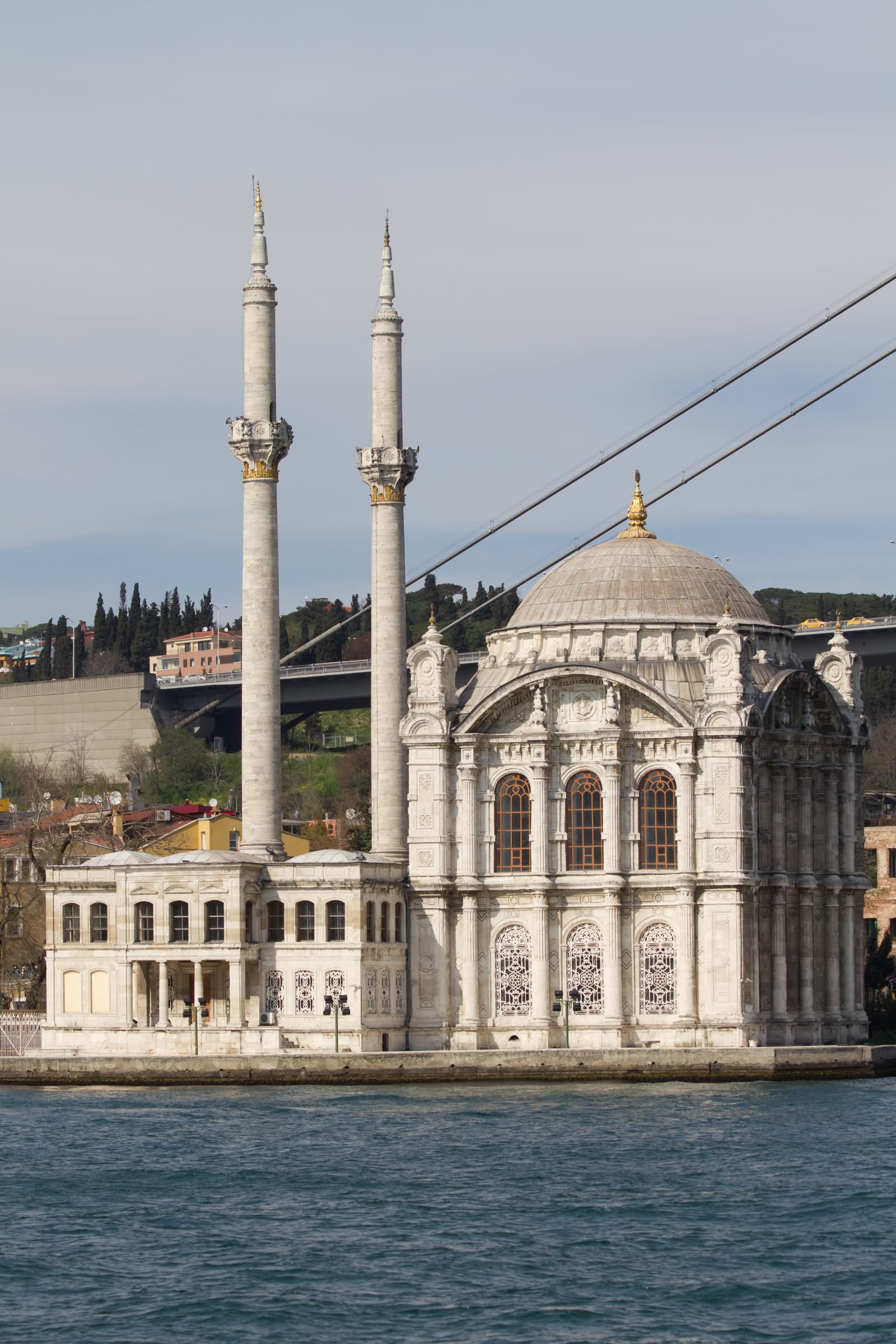 Side Picture Of The Ortakoy Mosque In Istanbul