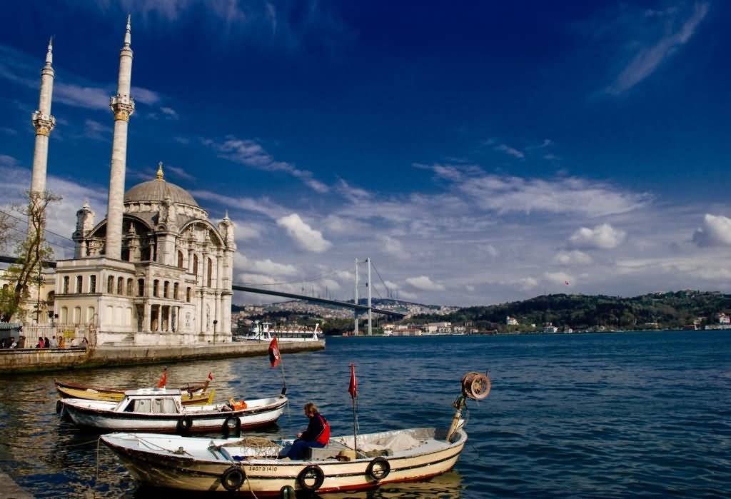 Side View Image Of The Ortakoy Mosque